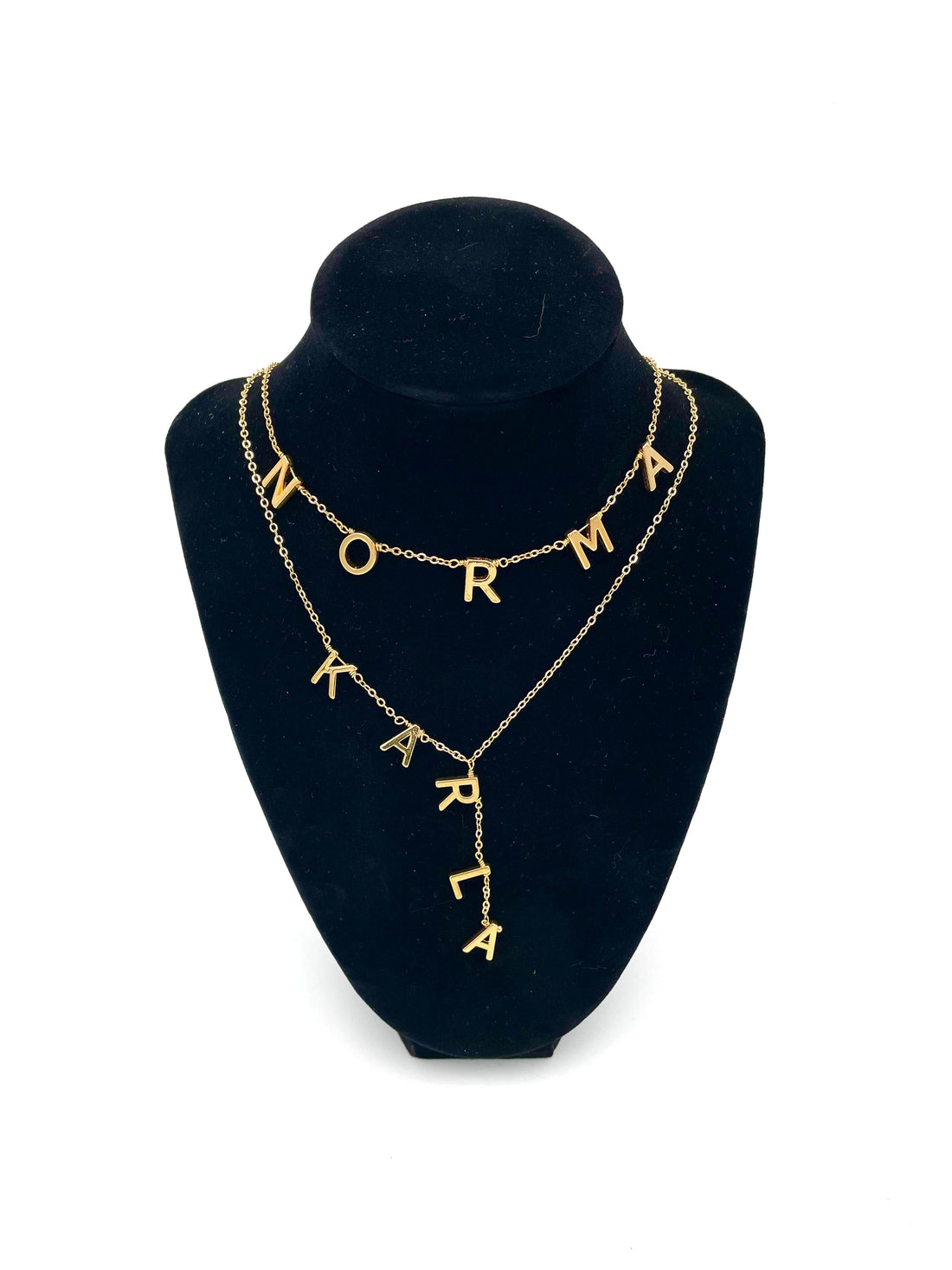Mexoul Custom gold plated Letter necklace FROM 8 TO 9 LETTERS