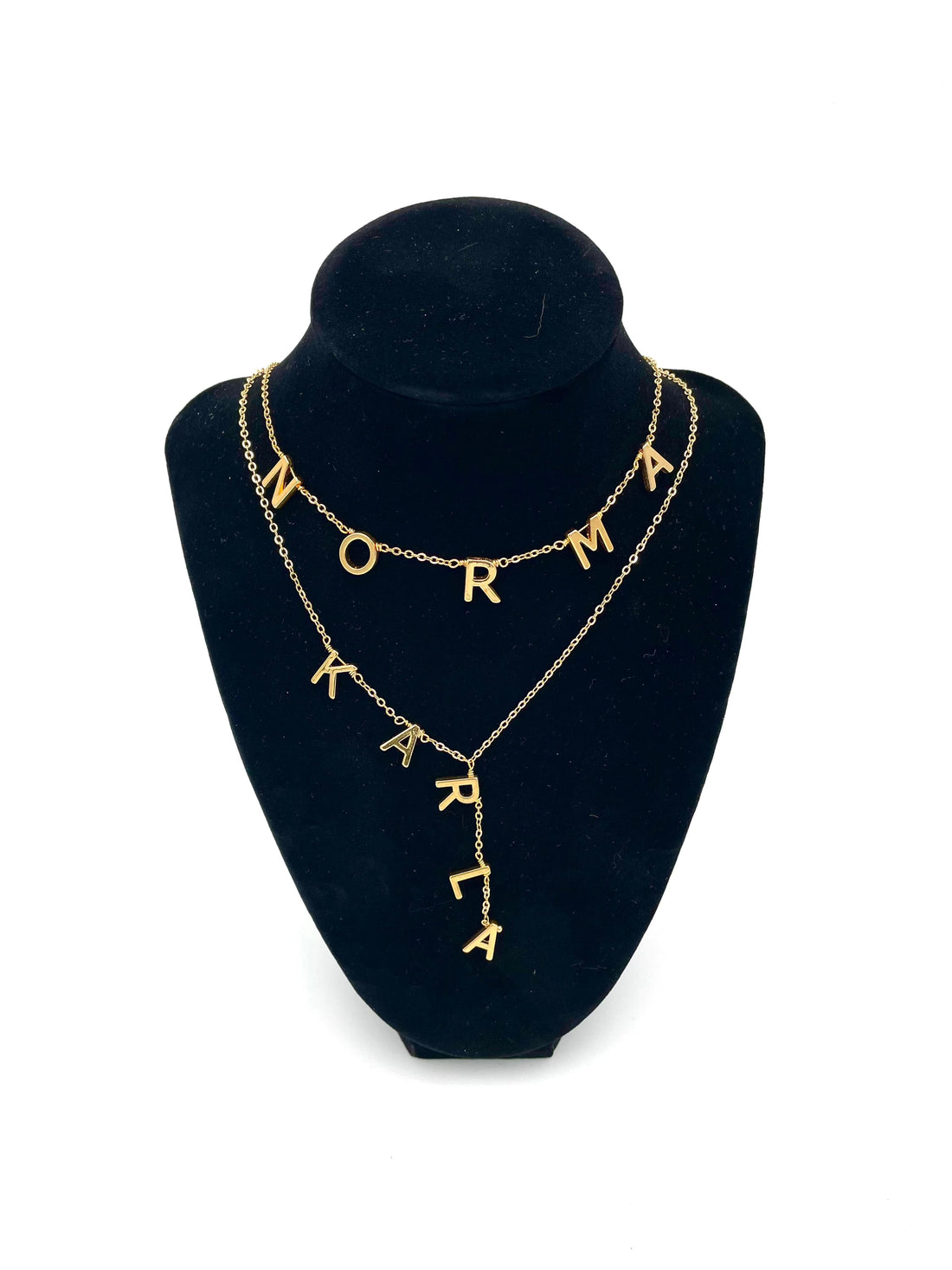 Mexoul Custom gold plated Letter necklace UP TO  5 LETTERS