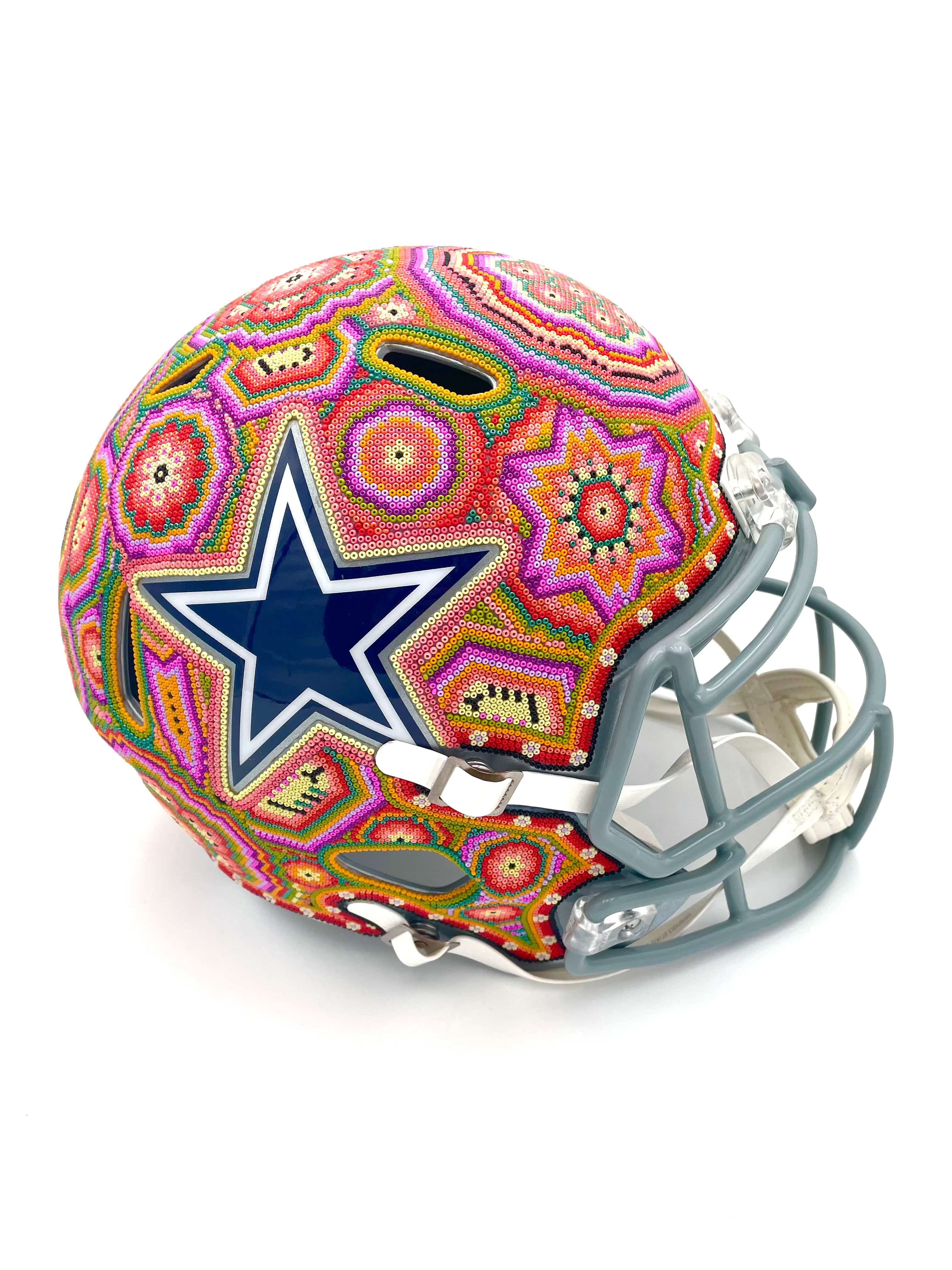 Mexoul Dallas Cowboys NFL helmet (PINK-GREEN)