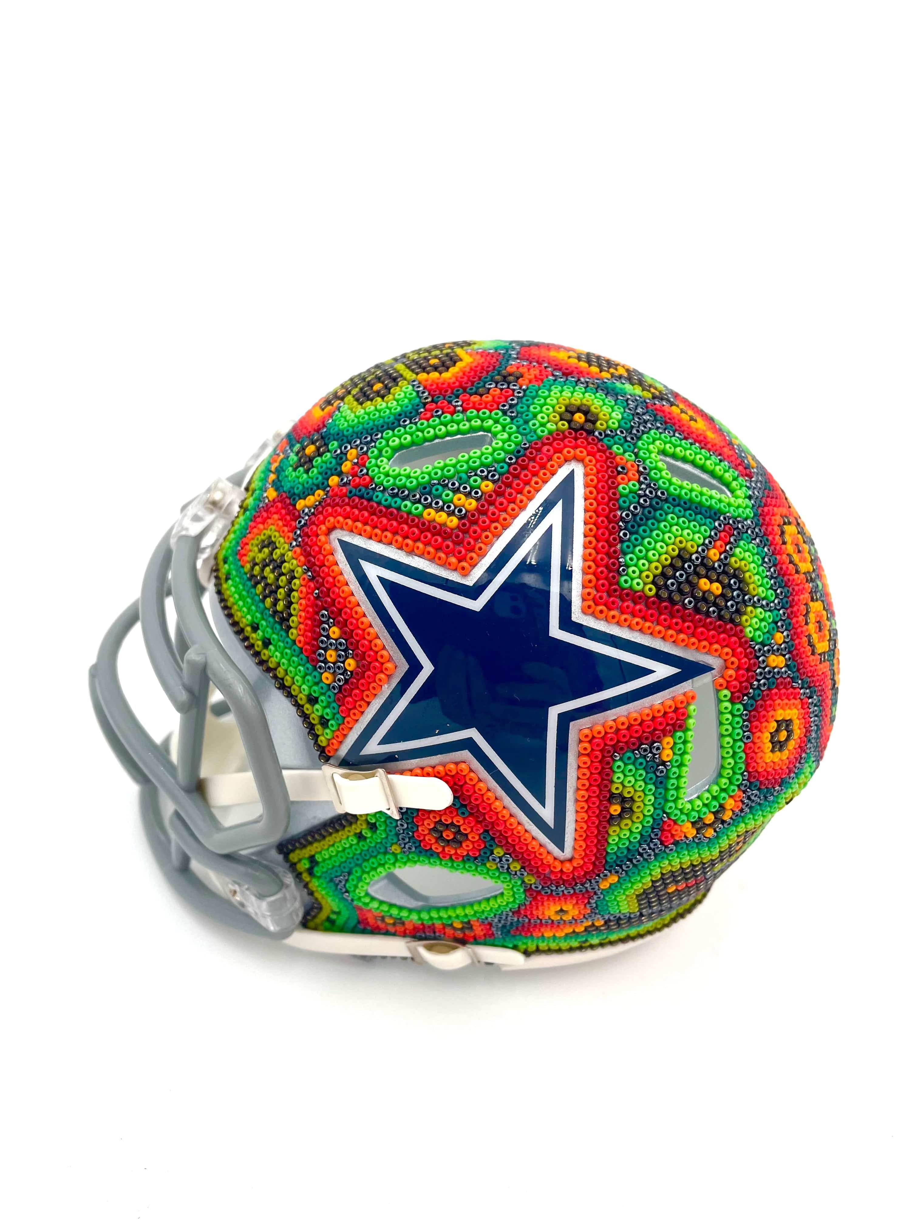 Mexoul Dallas Cowboys NFL mini helmet (ORANGE-GREEN)