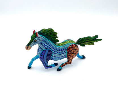 Mexoul Green-blue horse alebrije
