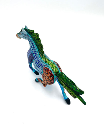 Mexoul Green-blue horse alebrije