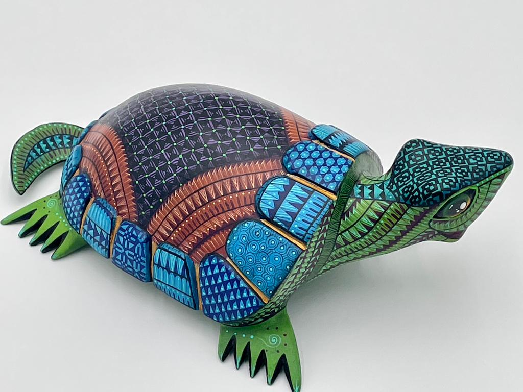 Mexoul Green turtle alebrije