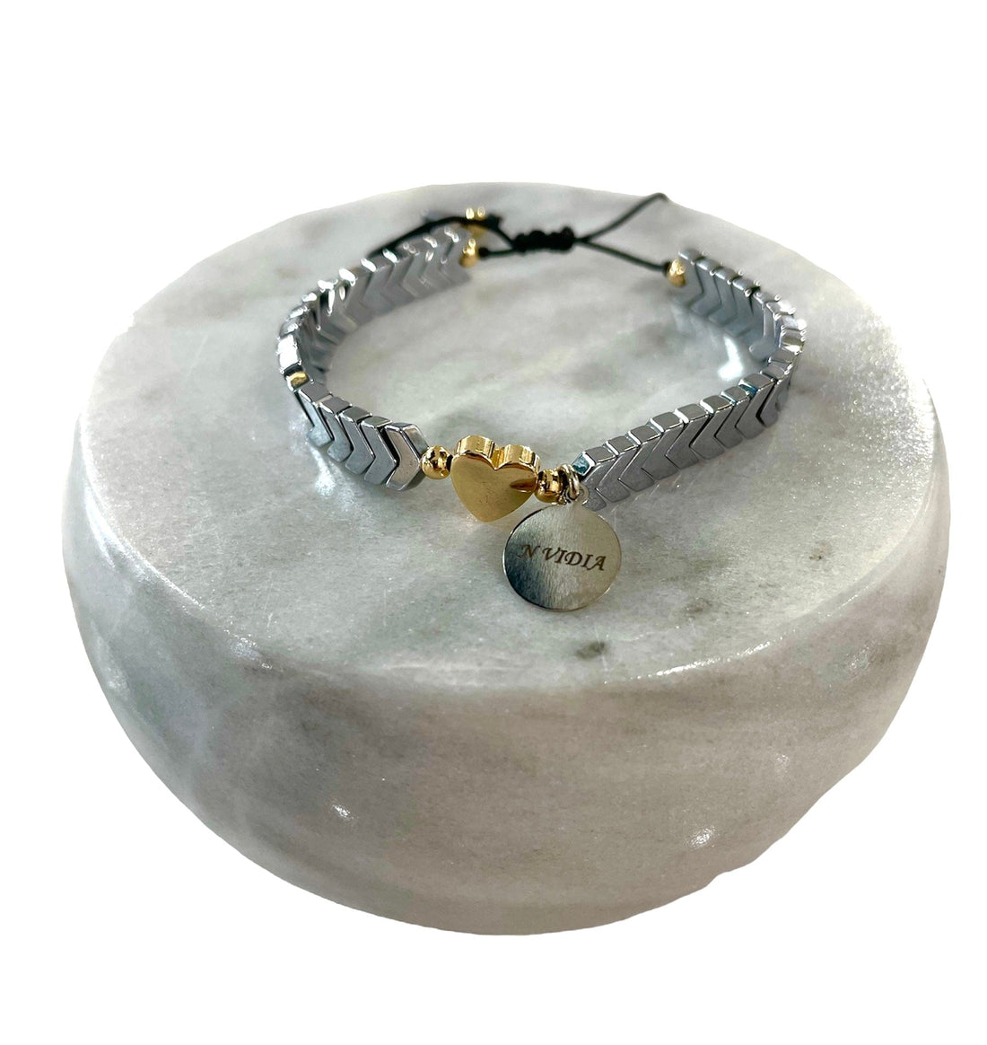 Mexoul Handmade bracelet with gray hematite stone