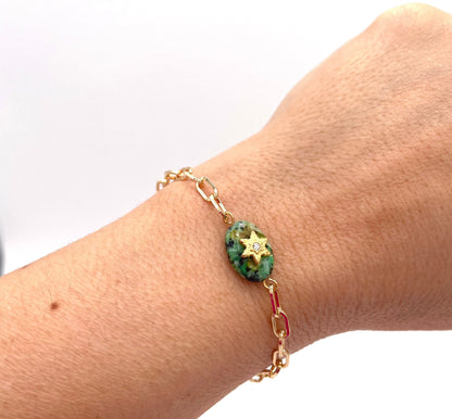 Mexoul Handmade gold plated bracelet variant 24