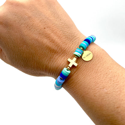 Mexoul Handmade Polymer clay flatbead bracelet variant 2
