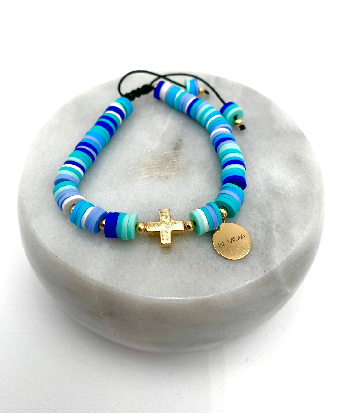 Mexoul Handmade Polymer clay flatbead bracelet variant 2