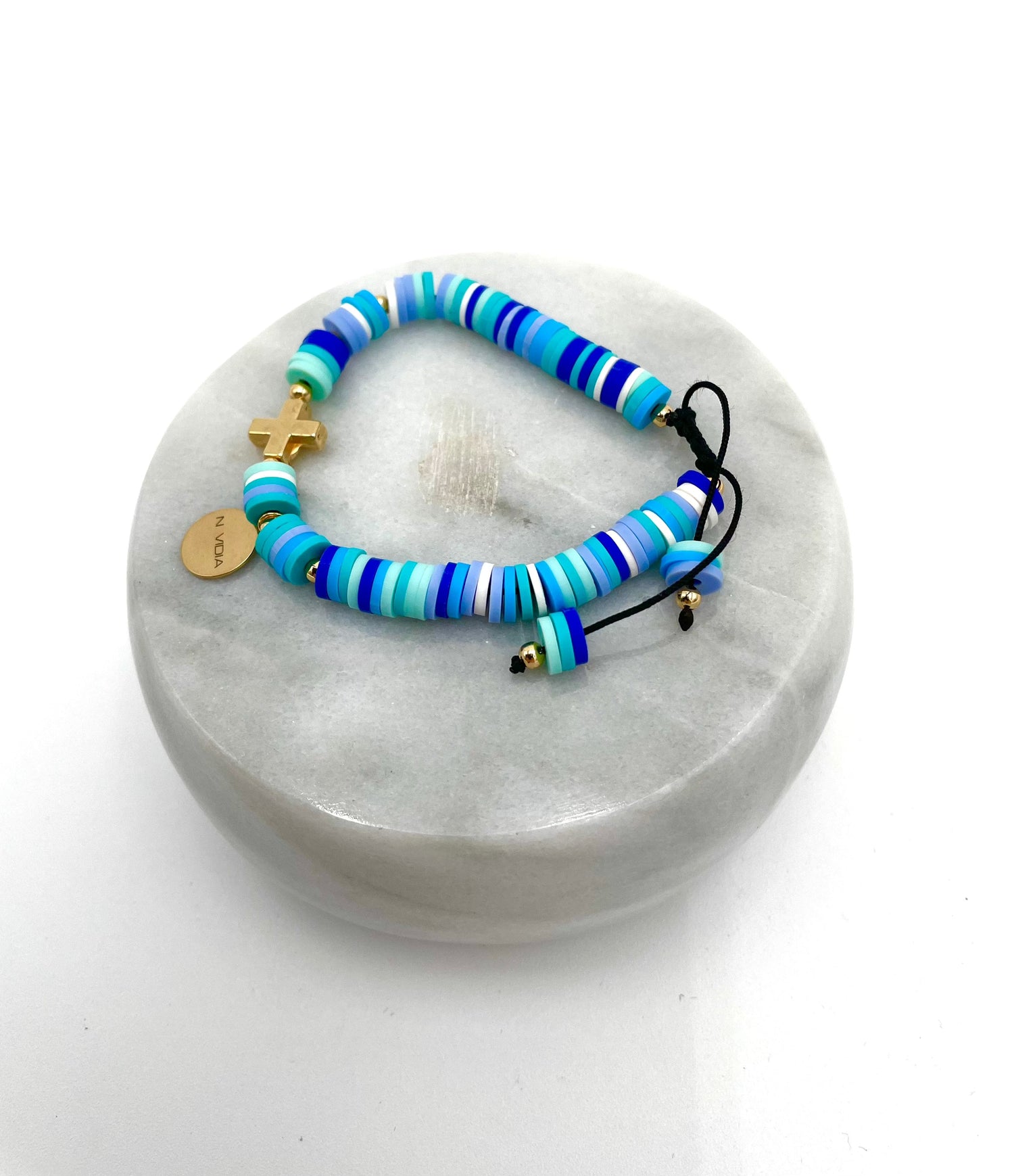 Mexoul Handmade Polymer clay flatbead bracelet variant 2