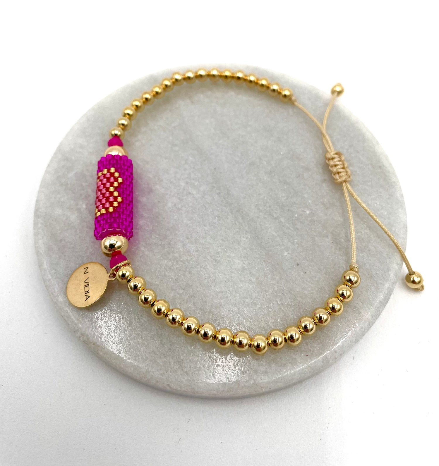 Mexoul Heart Miyuki bracelet handmade variant 1