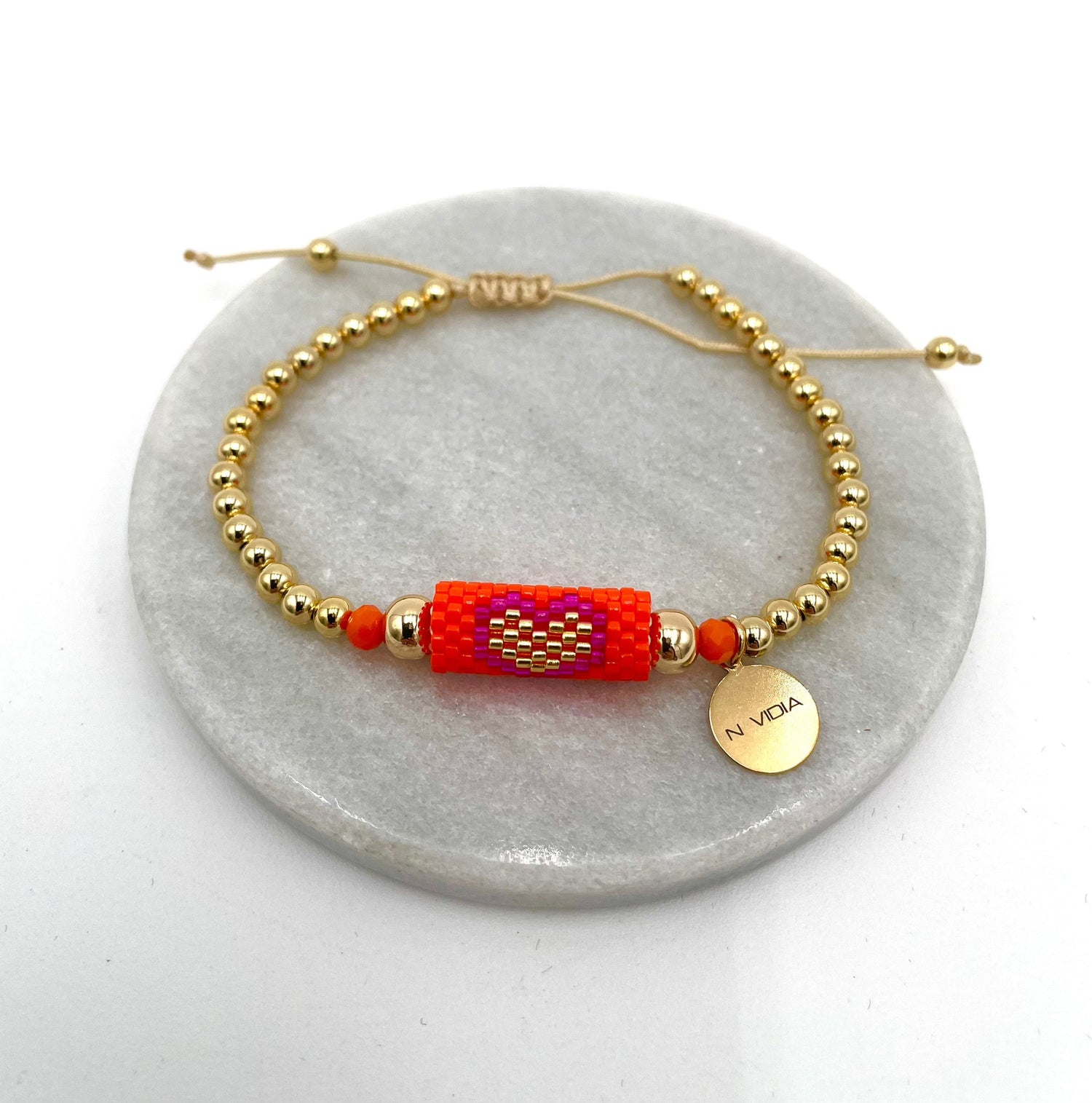 Mexoul Heart Miyuki bracelet handmade variant 2