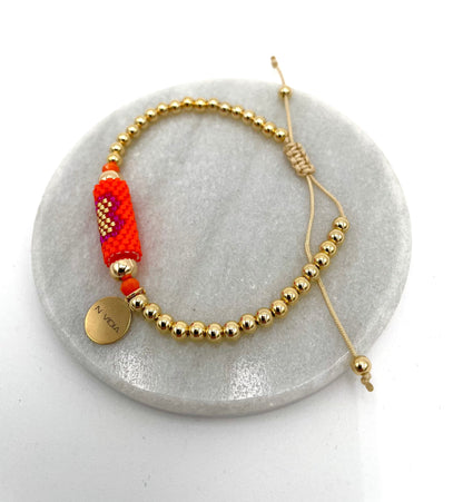 Mexoul Heart Miyuki bracelet handmade variant 2