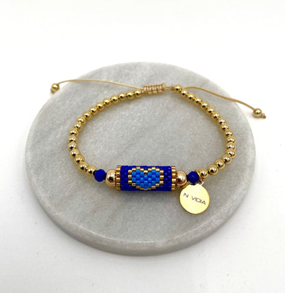 Mexoul Heart Miyuki bracelet handmade variant 3