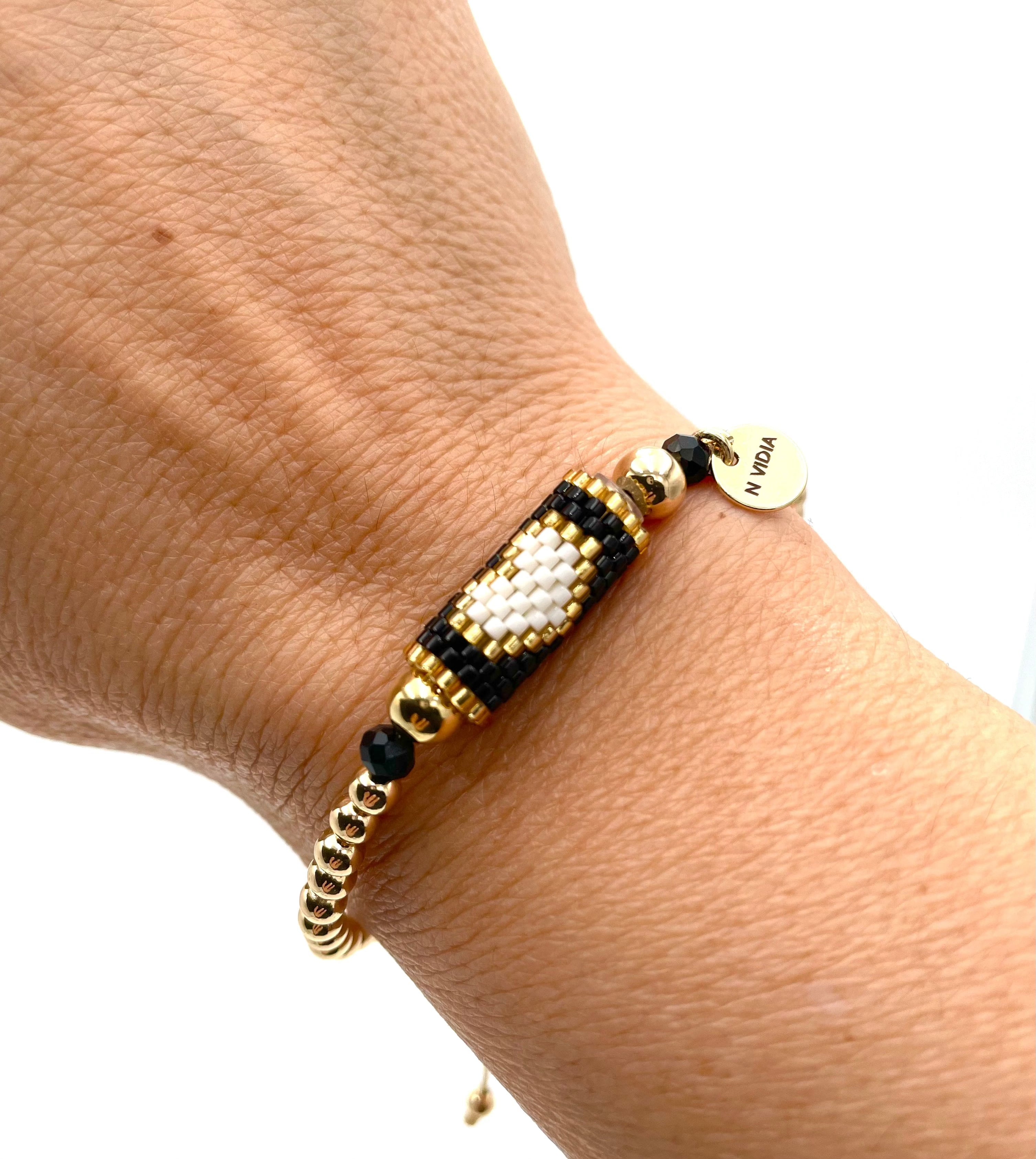 Mexoul Heart Miyuki bracelet handmade variant 4