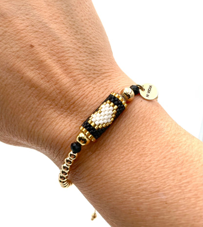 Mexoul Heart Miyuki bracelet handmade variant 4