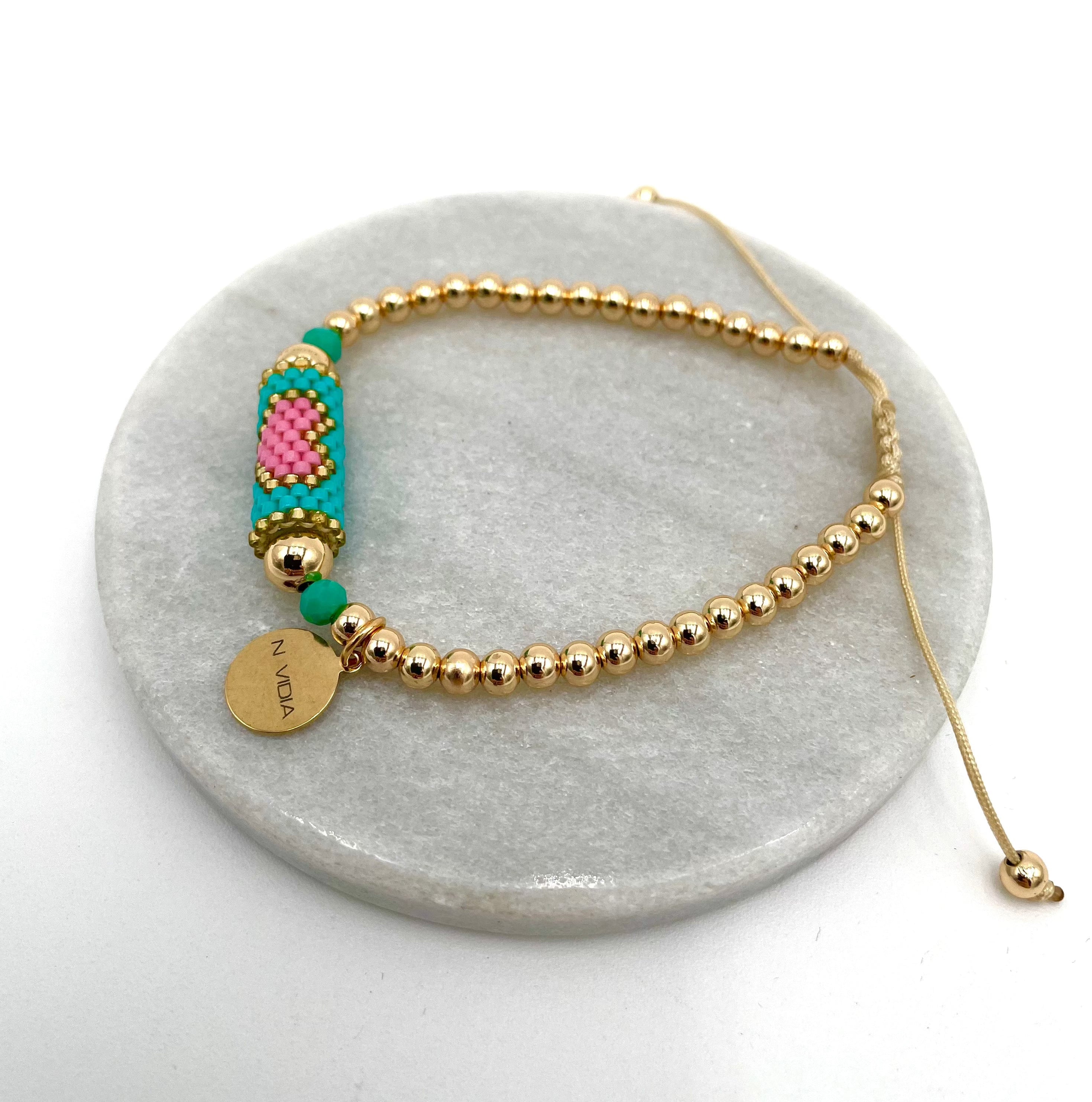 Mexoul Heart Miyuki bracelet handmade variant 5