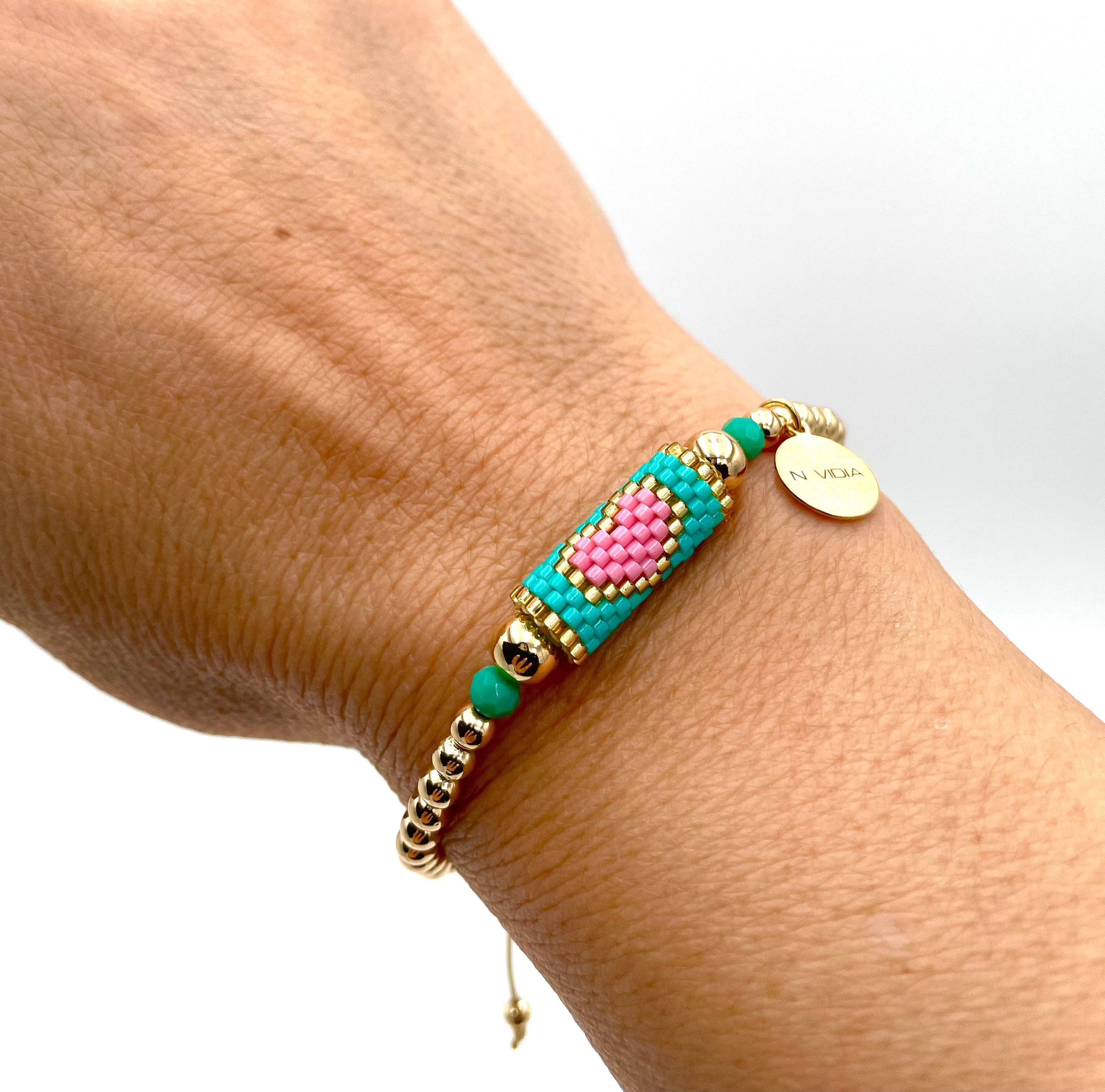 Mexoul Heart Miyuki bracelet handmade variant 5