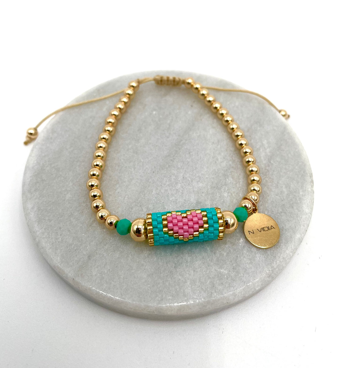 Mexoul Heart Miyuki bracelet handmade variant 5