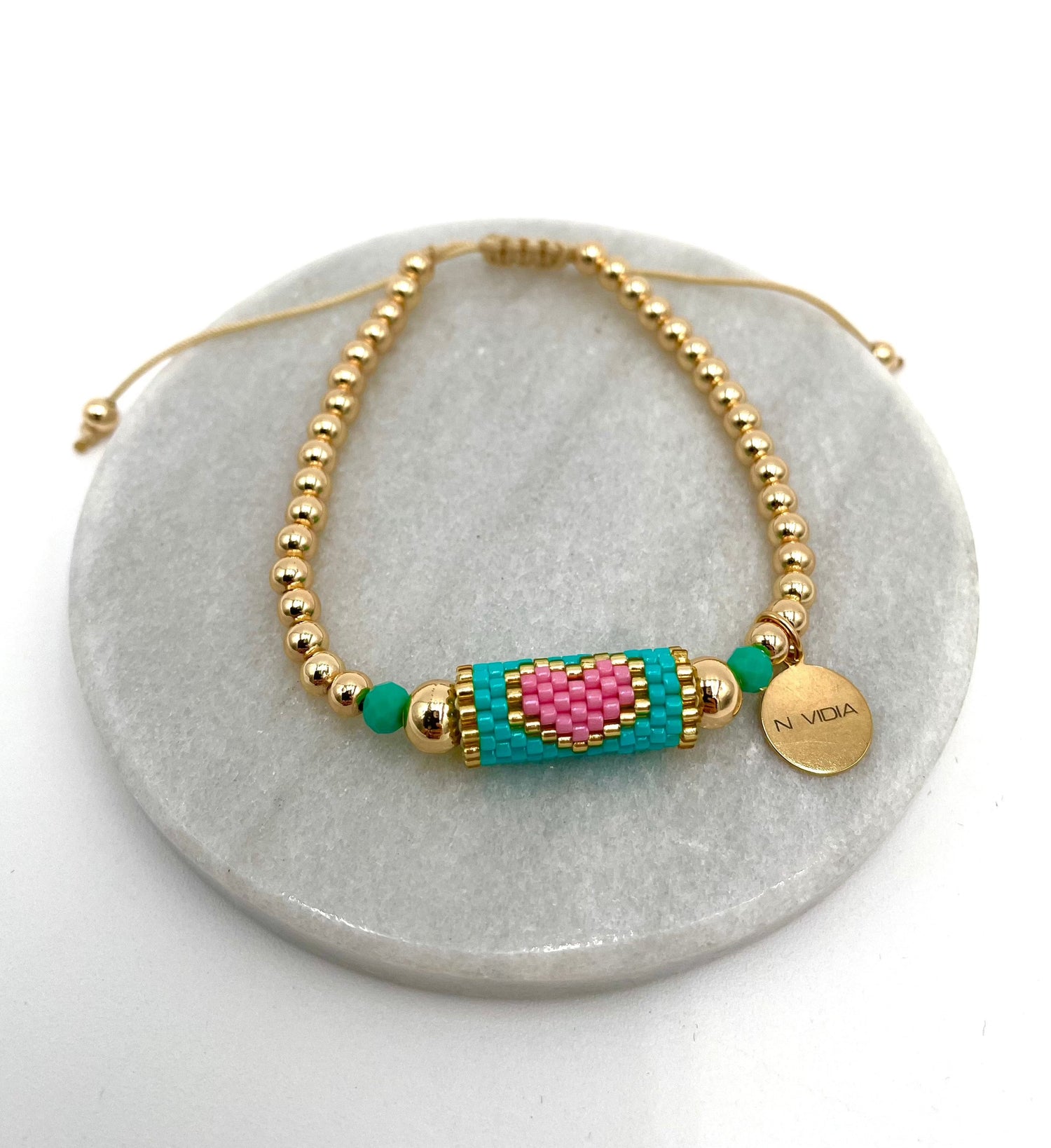 Mexoul Heart Miyuki bracelet handmade variant 5