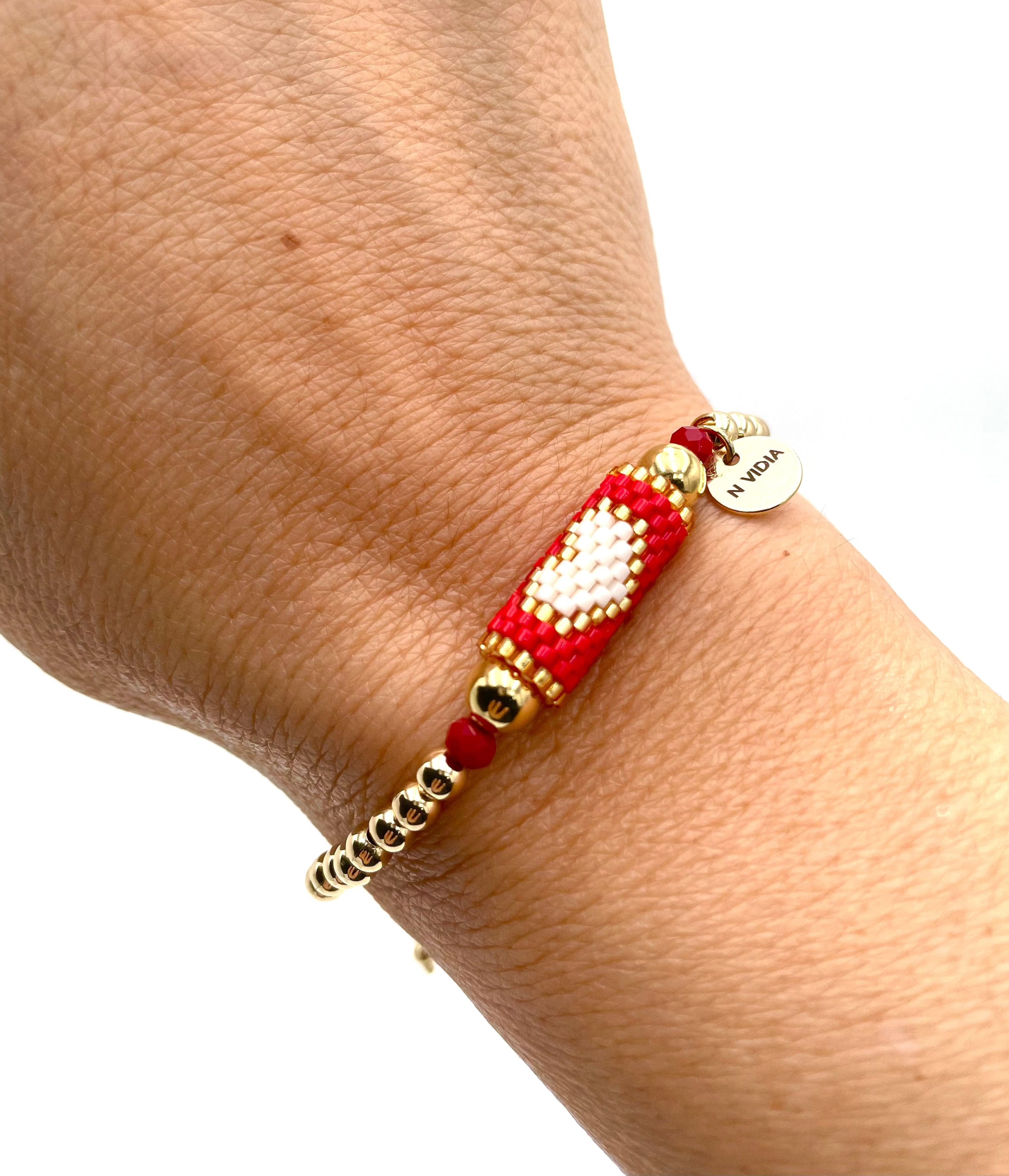 Mexoul Heart Miyuki bracelet handmade variant 6