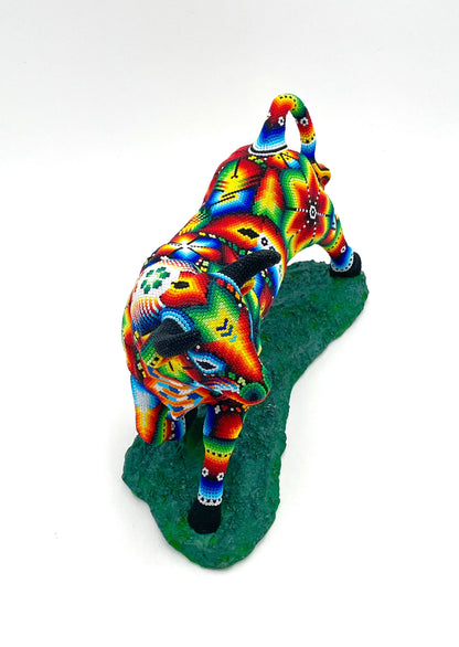 Mexoul Huichol art Bull