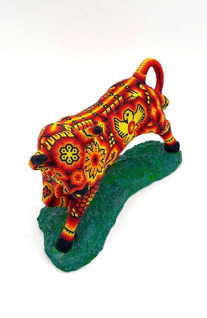 Mexoul Huichol art Bull