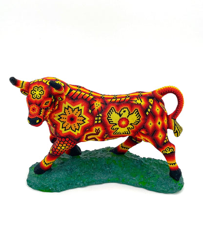 Mexoul Huichol art Bull