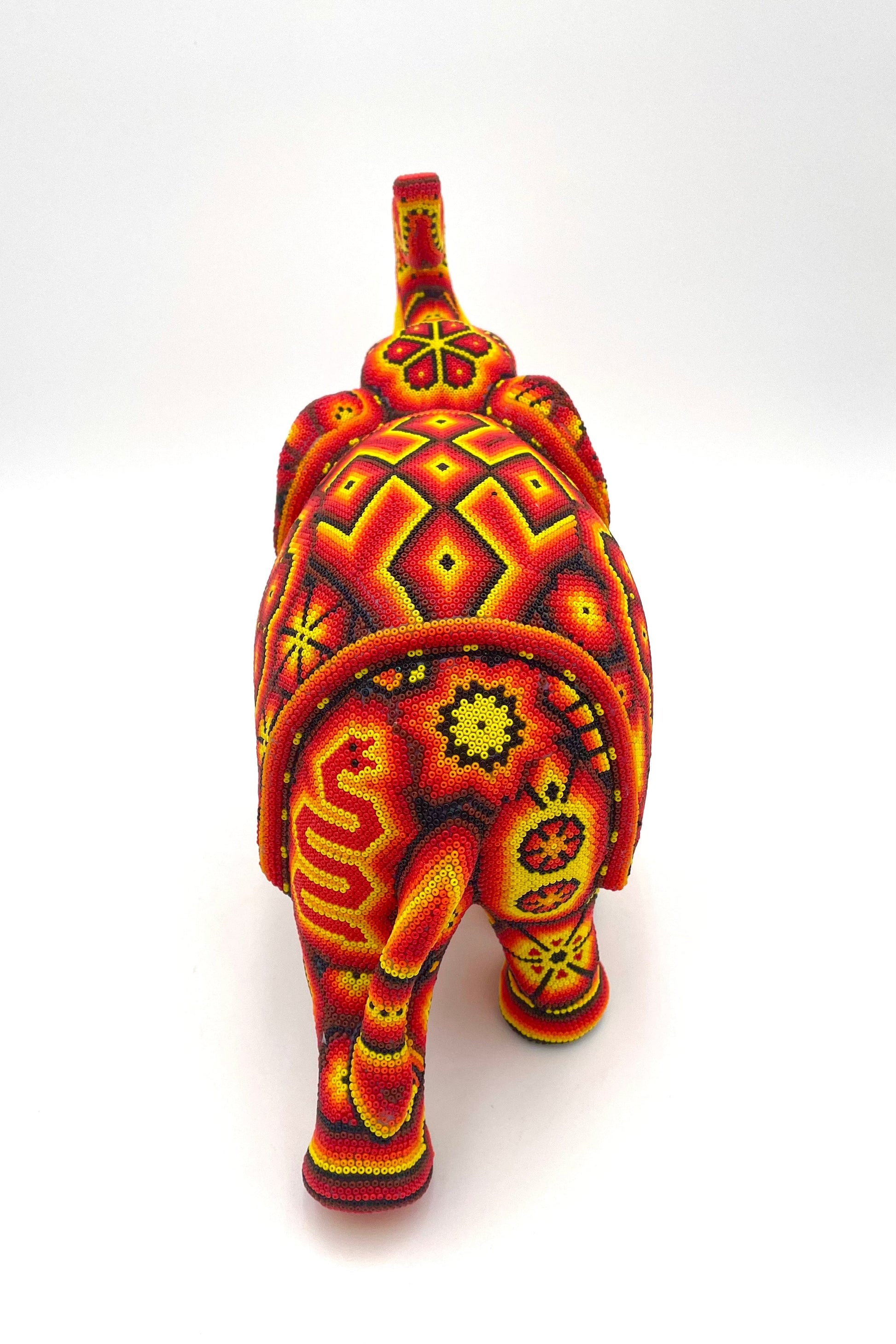 Mexoul Huichol art elephant