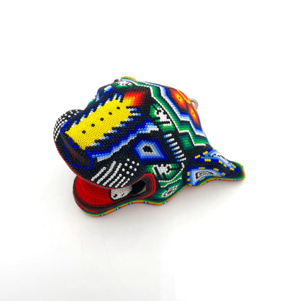 Mexoul Huichol art jaguar head
