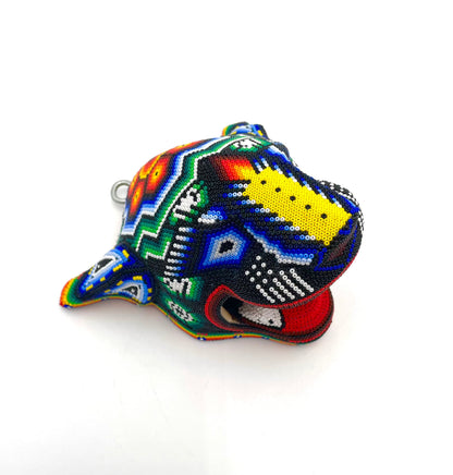 Mexoul Huichol art jaguar head