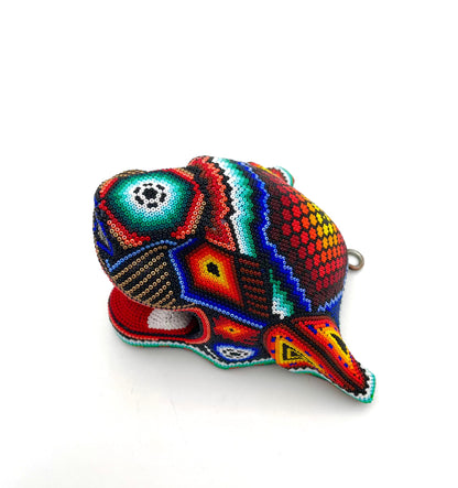 Mexoul Huichol art jaguar head