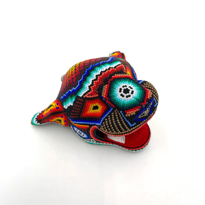 Mexoul Huichol art jaguar head