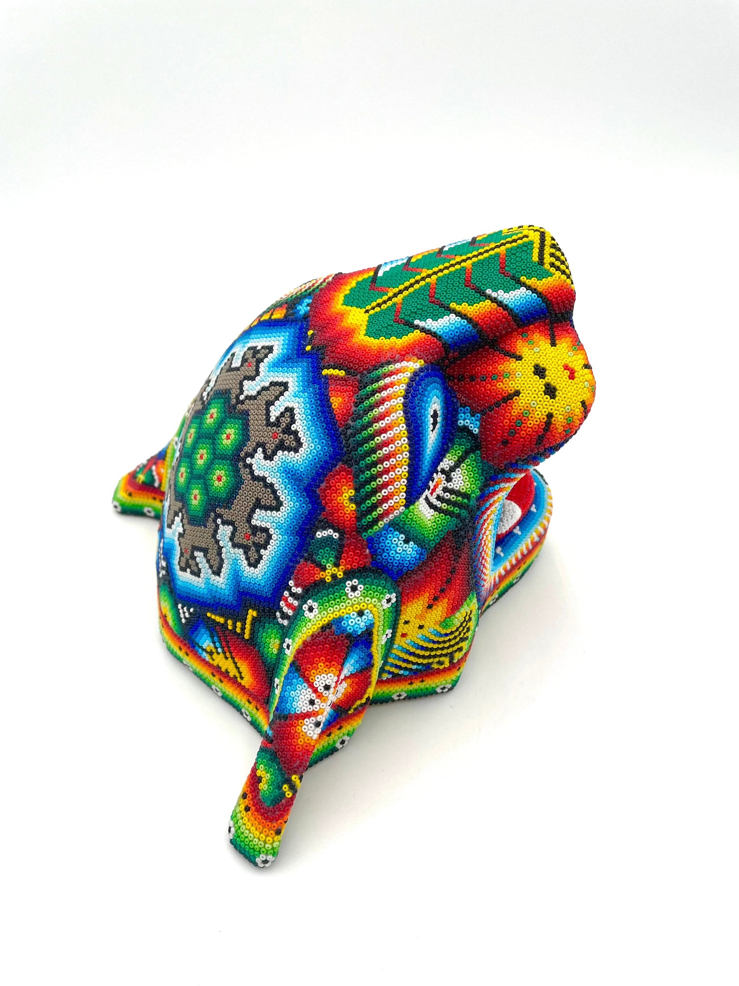 Mexoul Huichol art jaguar head