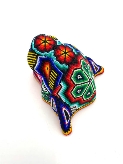 Mexoul Huichol art jaguar head