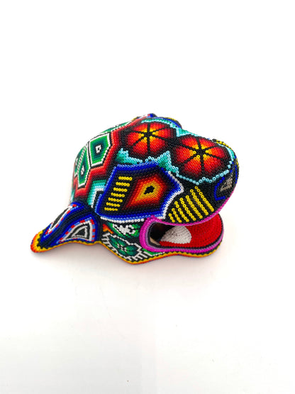 Mexoul Huichol art jaguar head