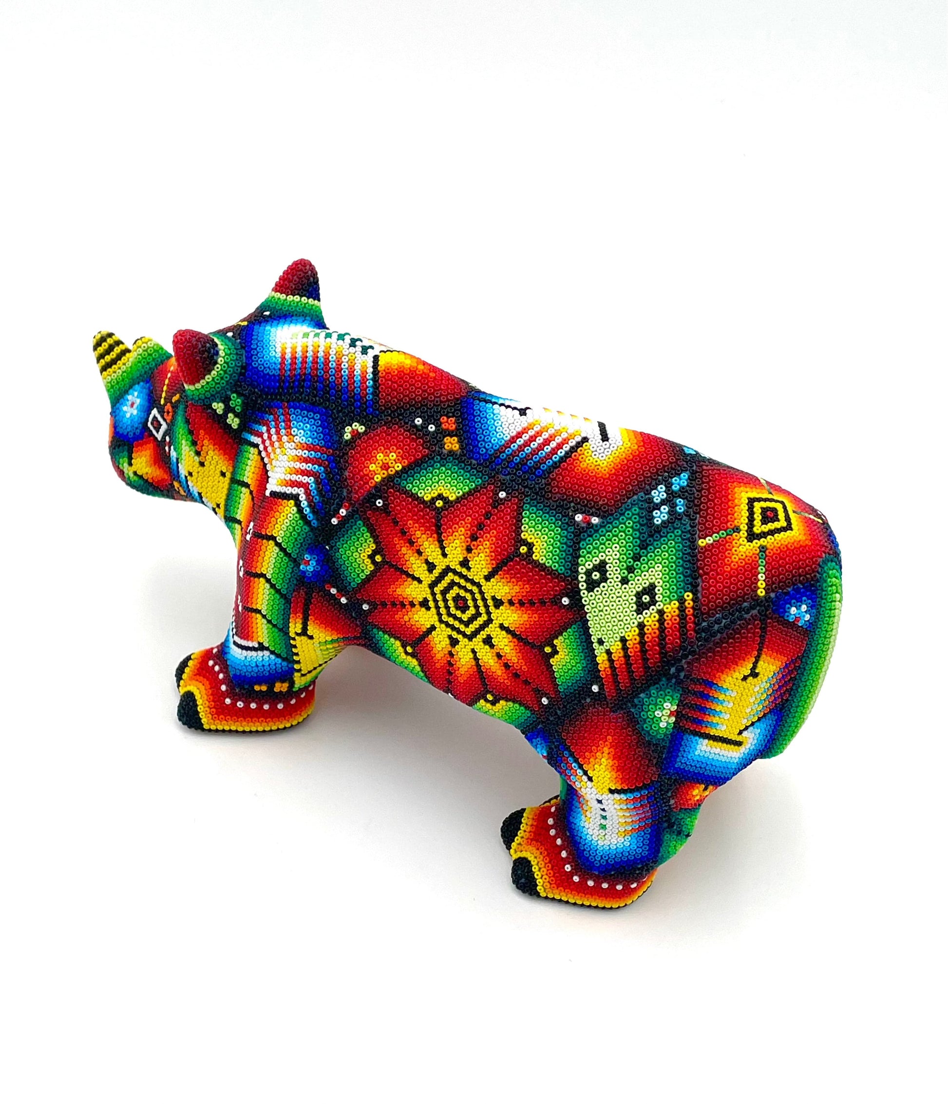 Mexoul Huichol art rhino