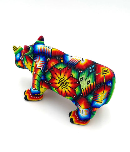 Mexoul Huichol art rhino