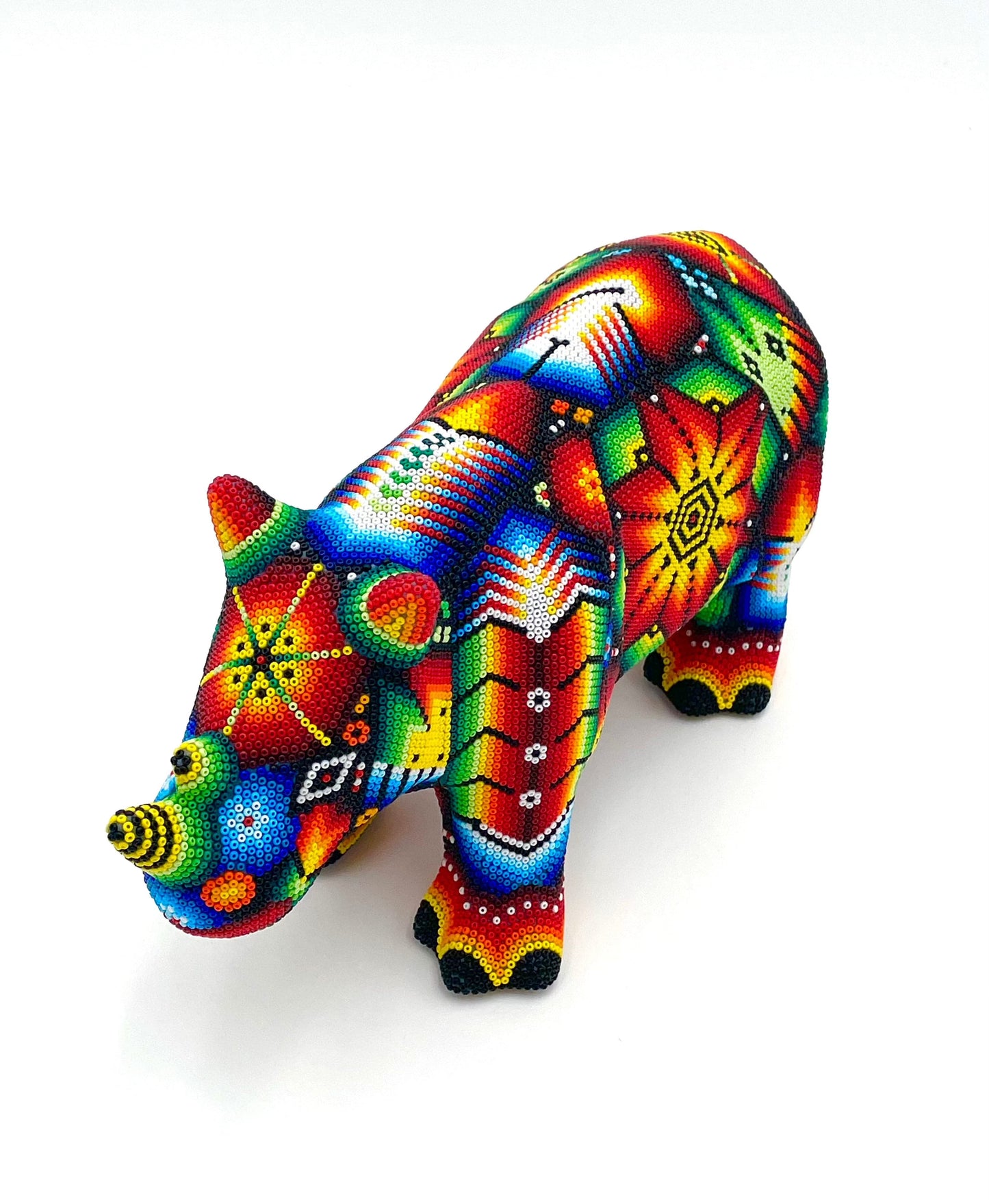 Mexoul Huichol art rhino