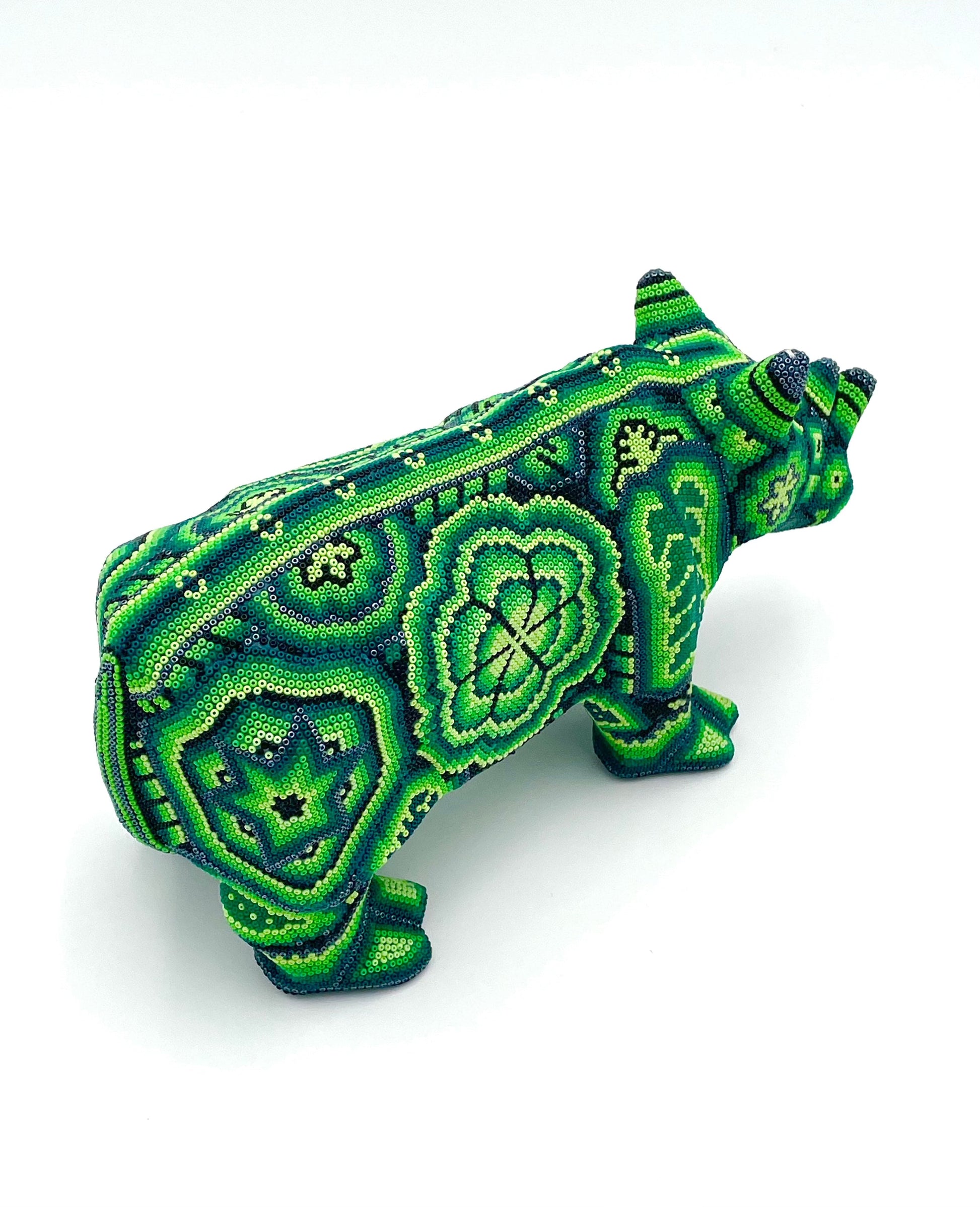 Mexoul Huichol art rhino