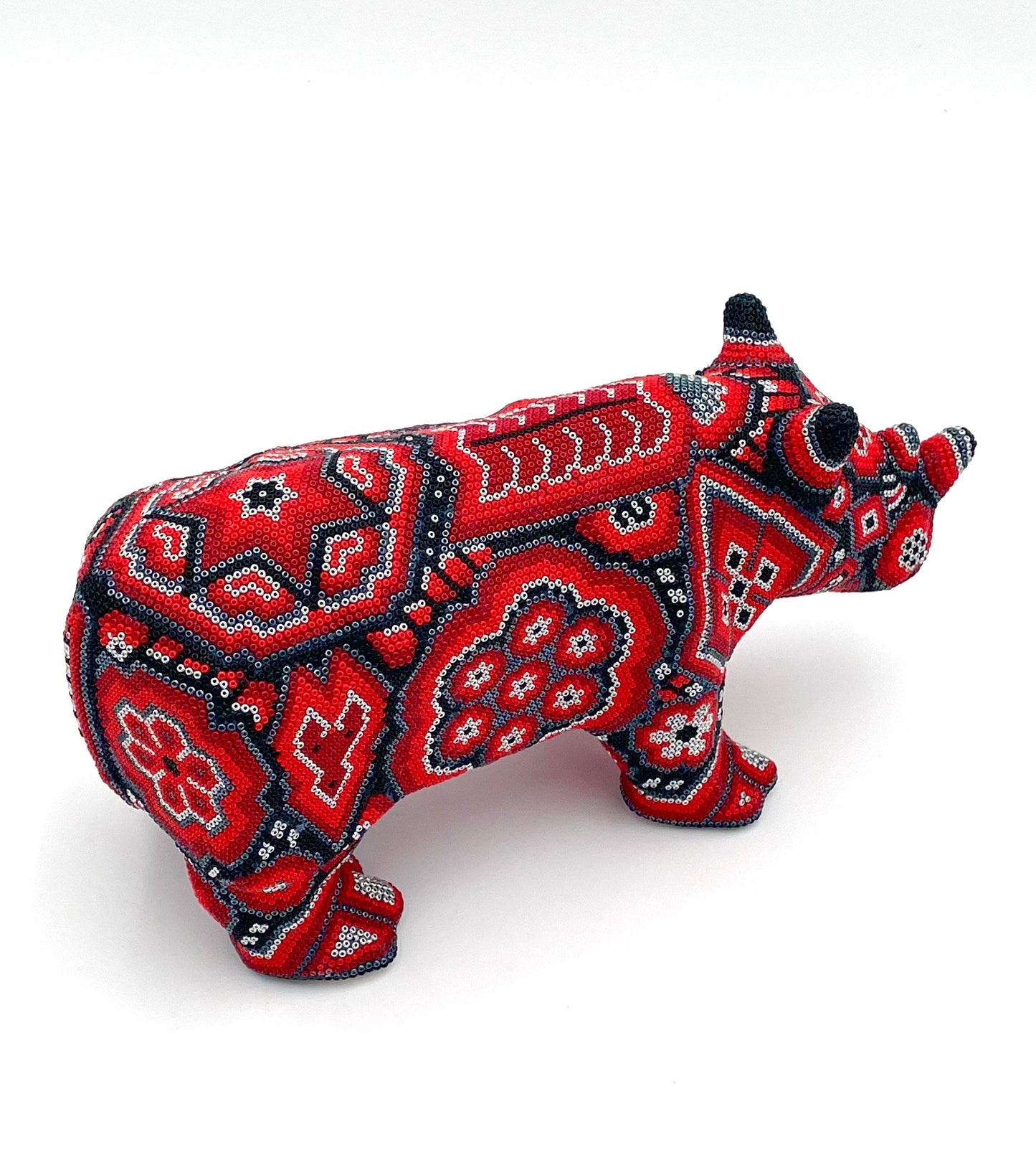 Mexoul Huichol art rhino