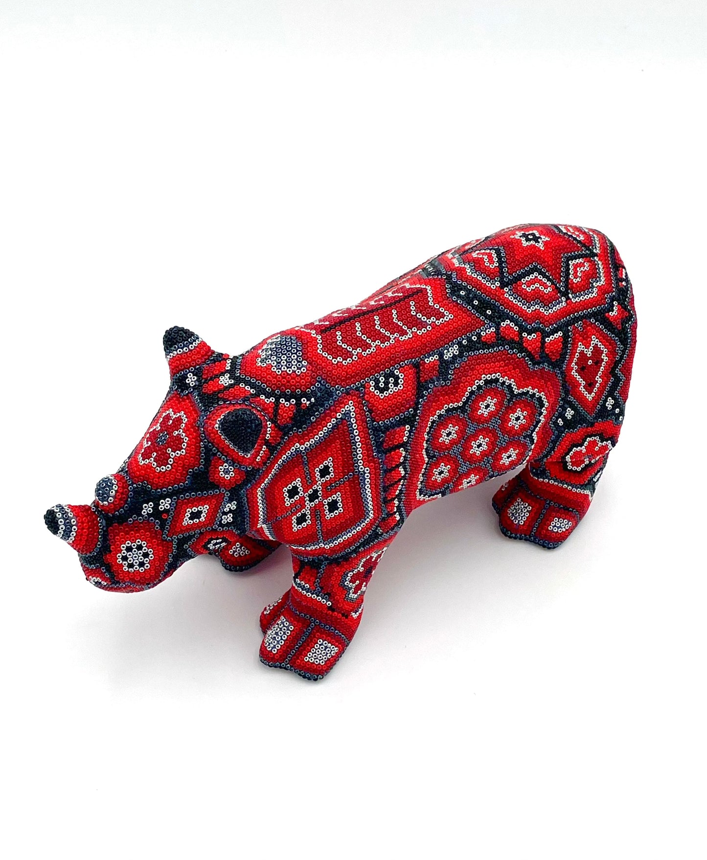 Mexoul Huichol art rhino