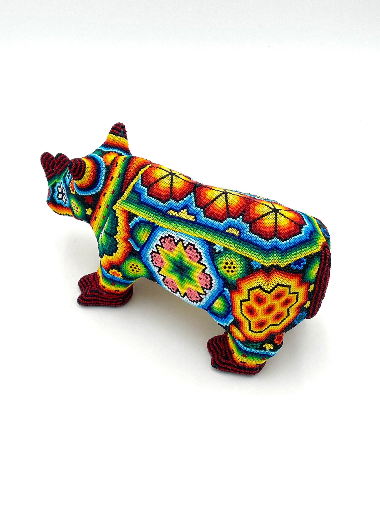 Mexoul Huichol art rhino