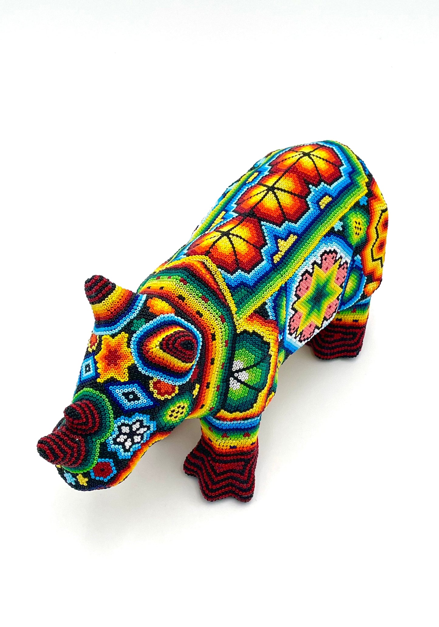 Mexoul Huichol art rhino