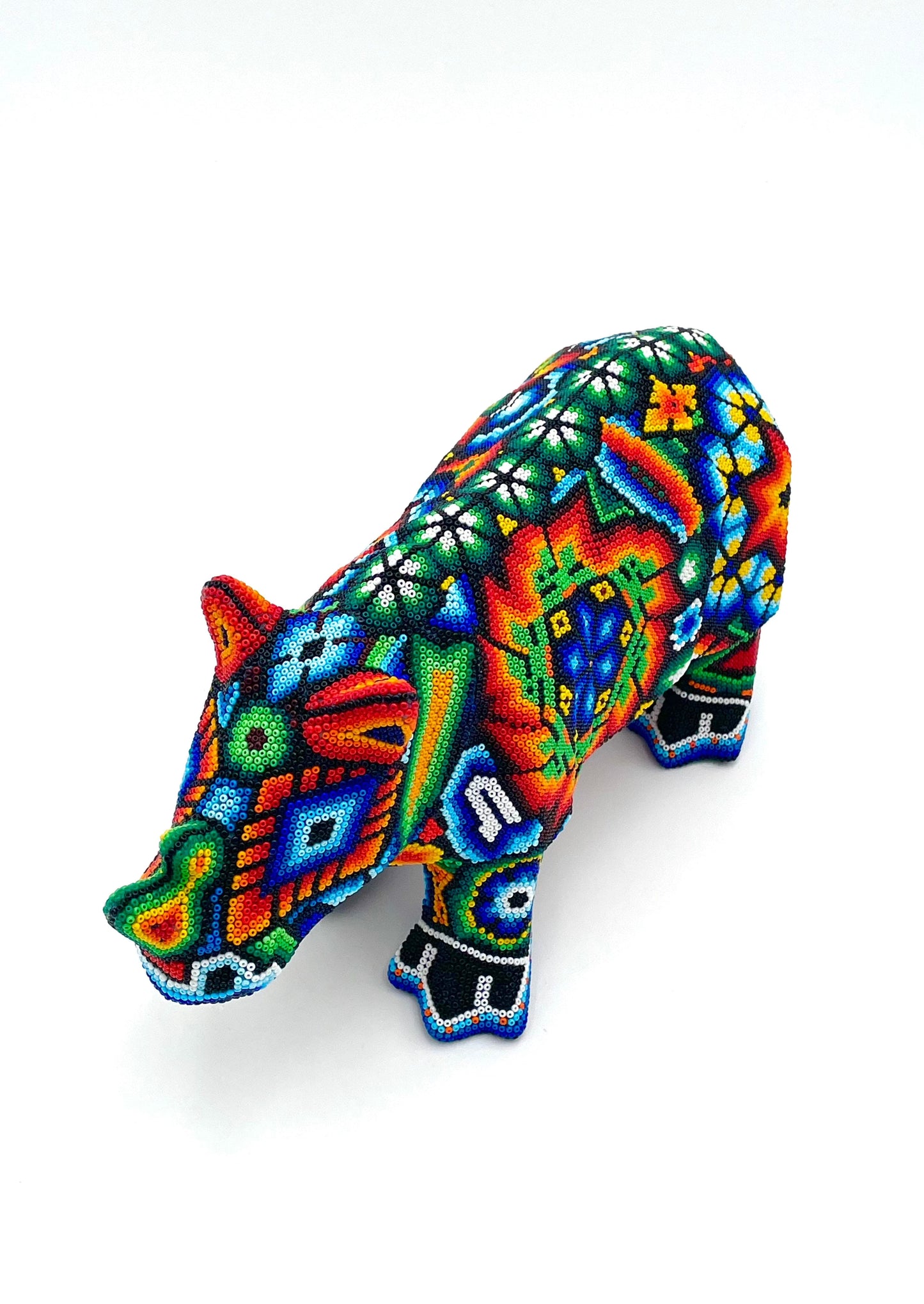 Mexoul Huichol art rhino