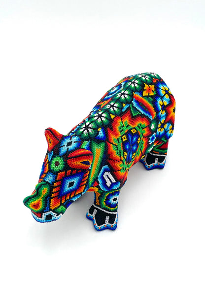 Mexoul Huichol art rhino