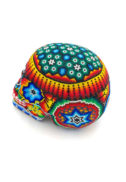 Mexoul Huichol art skull