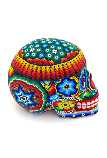 Mexoul Huichol art skull