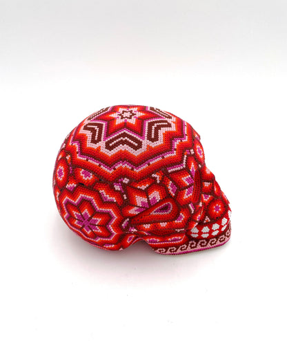 Mexoul Huichol art skull