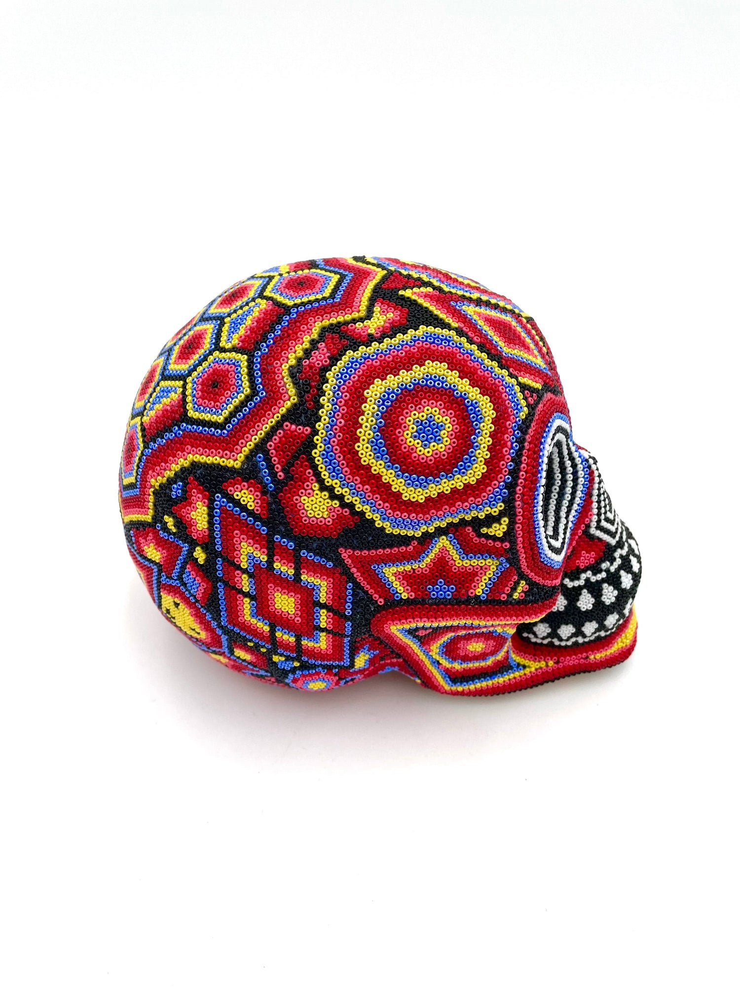 Mexoul Huichol art skull