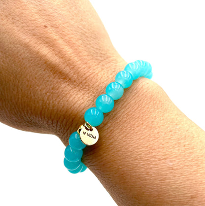 Mexoul Light blue Handmade Natural Stone Bracelet