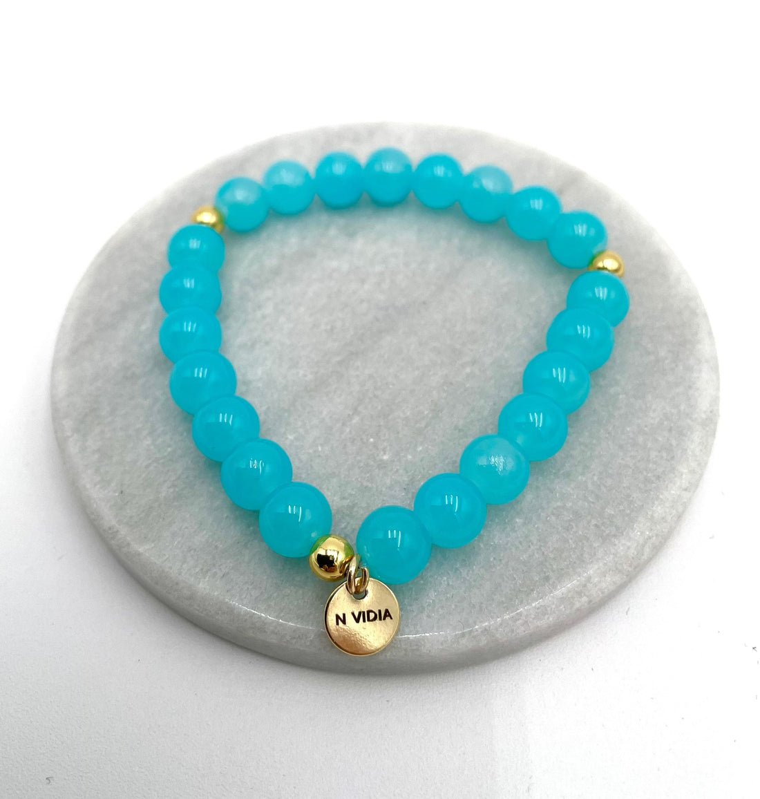 Mexoul Light blue Handmade Natural Stone Bracelet